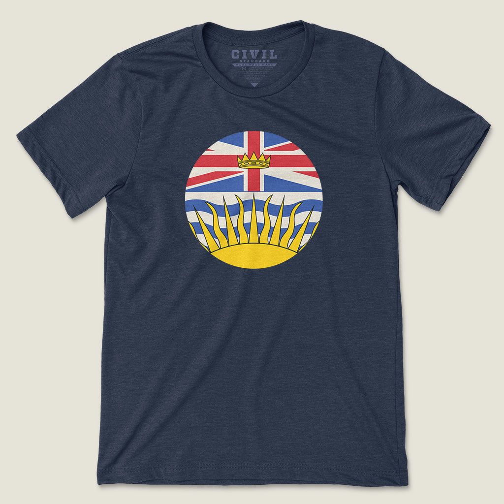 british columbia canada flag tshirt