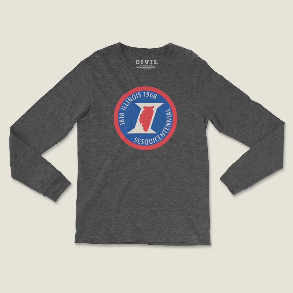 Illinois Sesquicentennial Badge Long Sleeve Tee