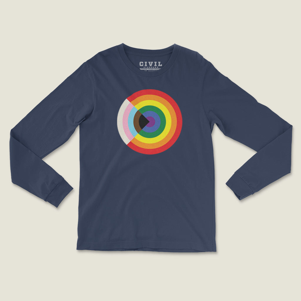 Progress Pride Flag Roundel Long Sleeve Tee