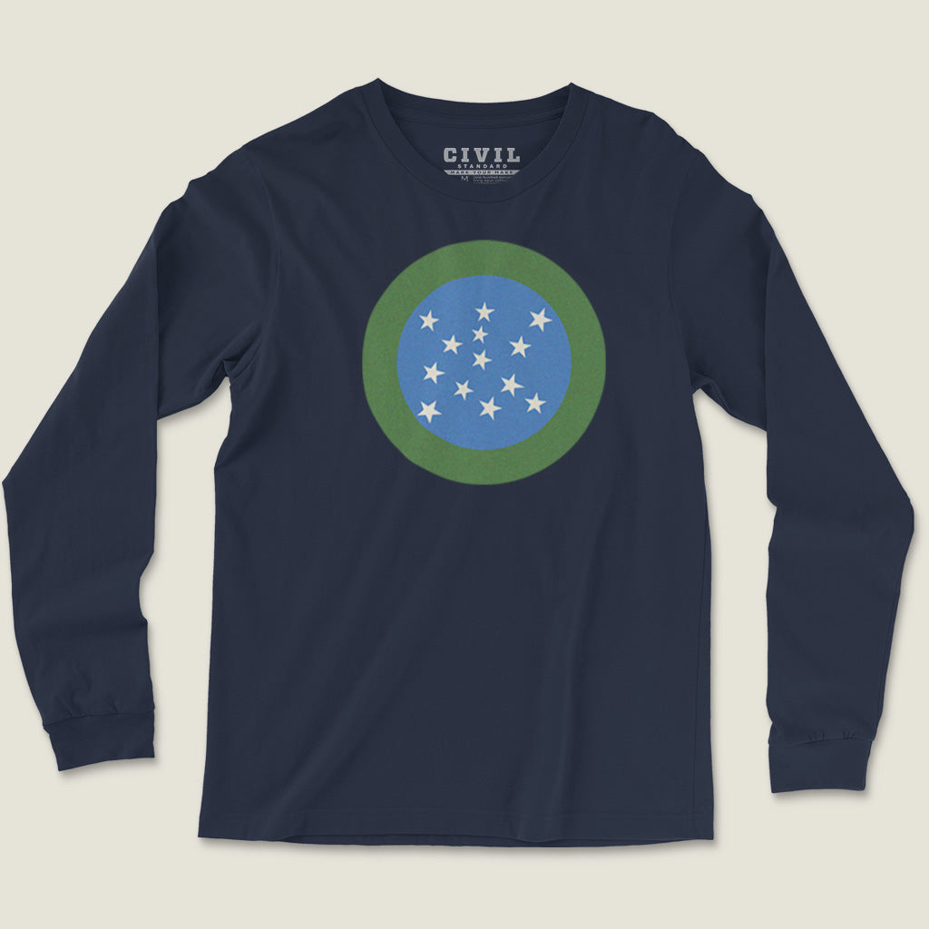 Vermont Green Mountain Boys Flag  Roundel Long Sleeve Tee
