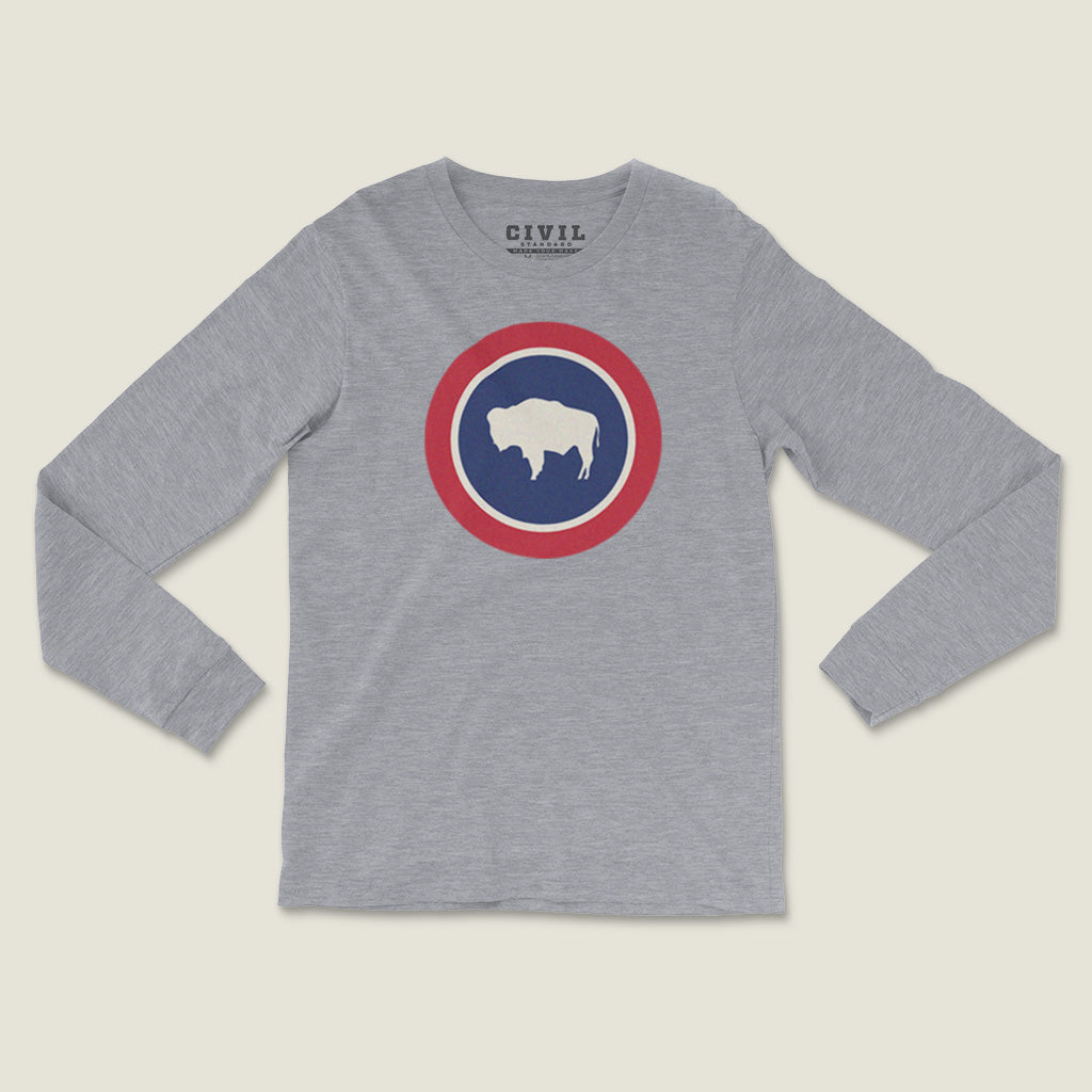 Wyoming Flag Roundel Long Sleeve Tee