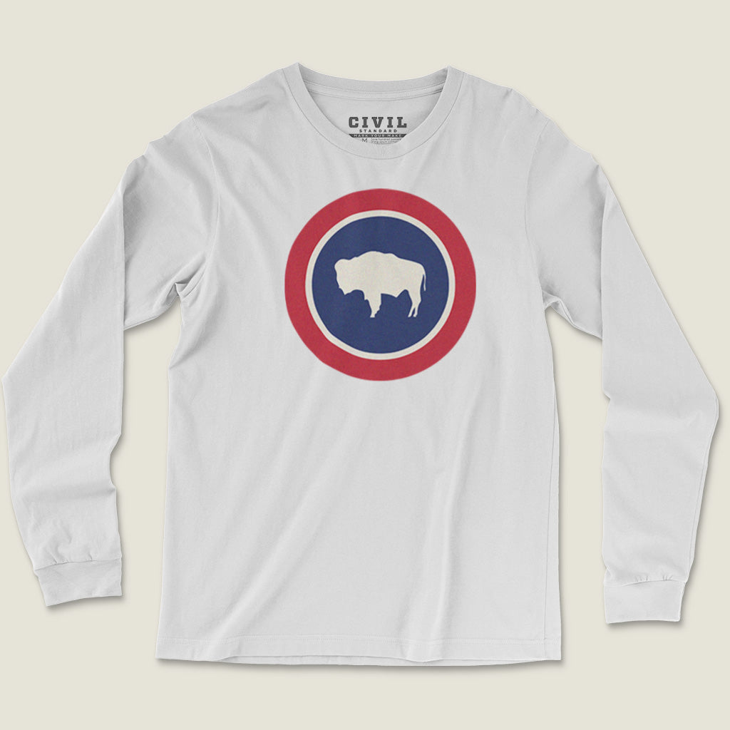 Wyoming Flag Roundel Long Sleeve Tee